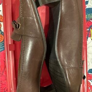 Bandolino Dark Brown Bow Leather Shoes Size 10M